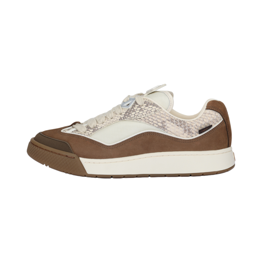 DIOR B713 Puffy Shoes Low top Stylish Skateboarding Shoes Men's Brown White