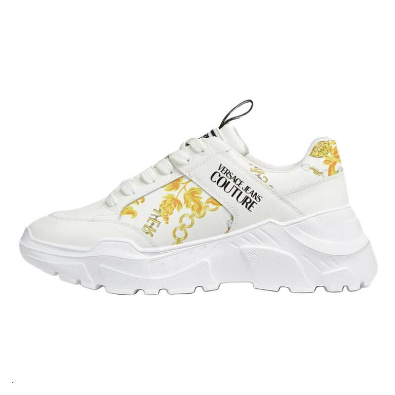 VERSACE JEANS COUTURE Chain Couture Low top Casual Shoes Men's White
