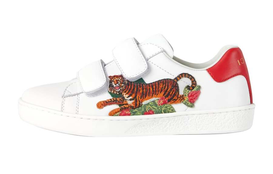 GUCCI ACE Low top Kids' Skateboarding Shoes White Children Aged 3 7 Years Old
