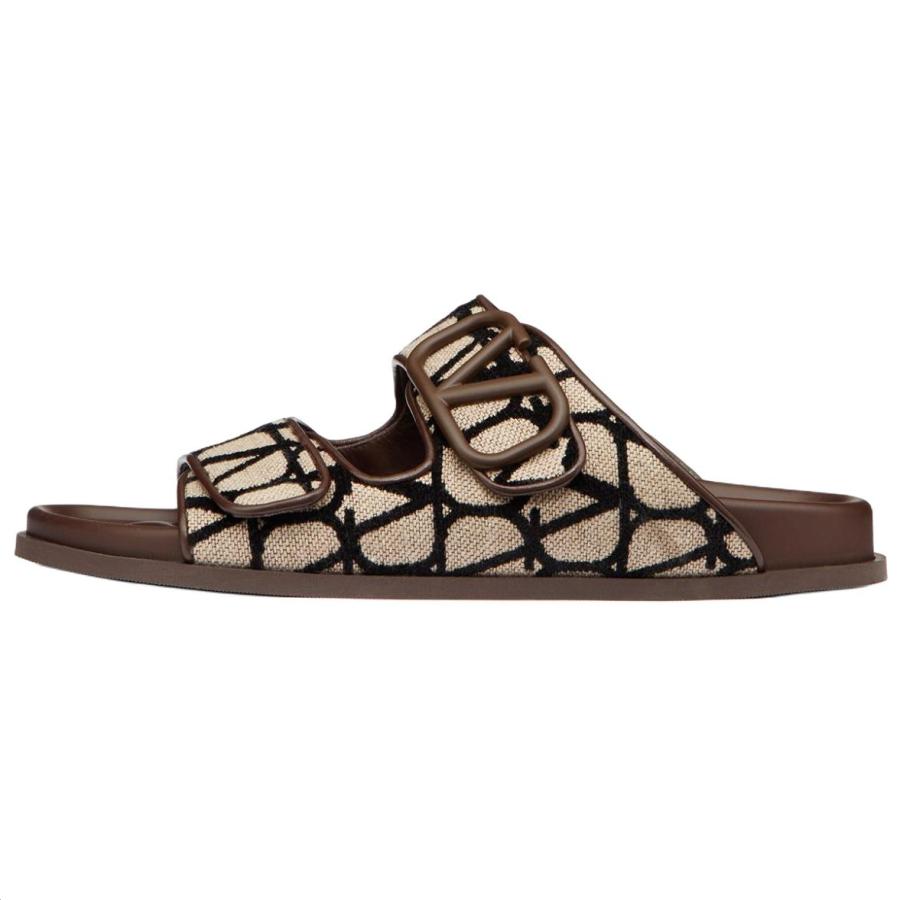 Valentino Garavani VLogo Toile Iconographe Double-strap Sandals