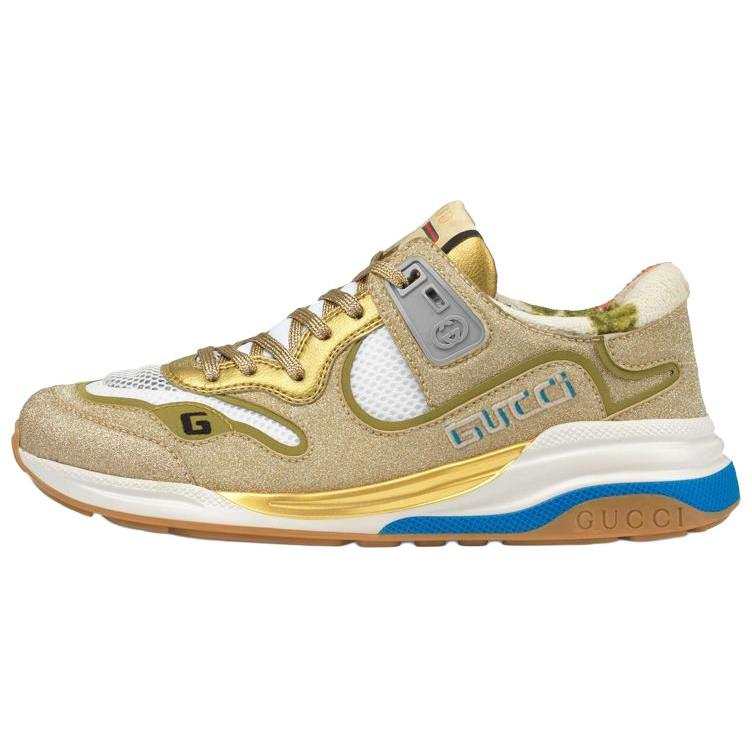 GUCCI Ultrapace Low top Athletic Shoes Casual Shoes Women's Gold