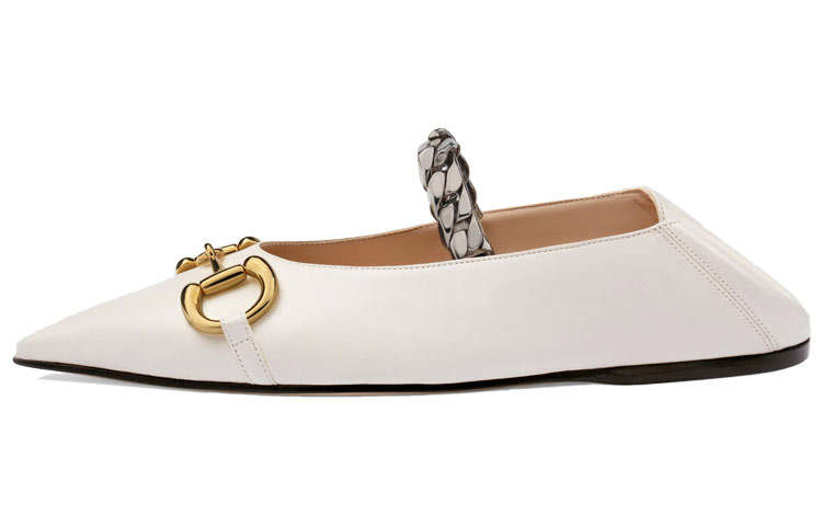 GUCCI Horsebit Women's Casual Shoes Women's White