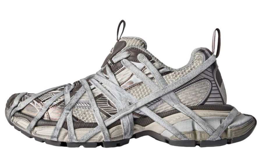 Balenciaga 3XL Low top Chunky Sneakers Men's Brown Gray Beige