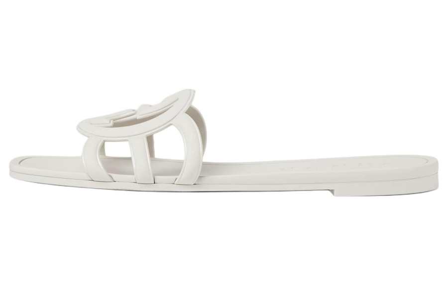 GUCCI GUCCI Interlocking Slide Slippers Women's White