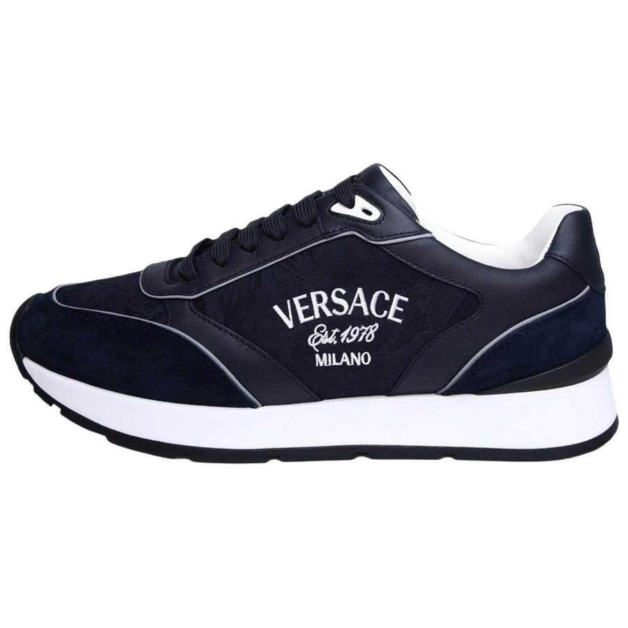 VERSACE VERSACE Leather Low top Casual Shoes Men's Blue