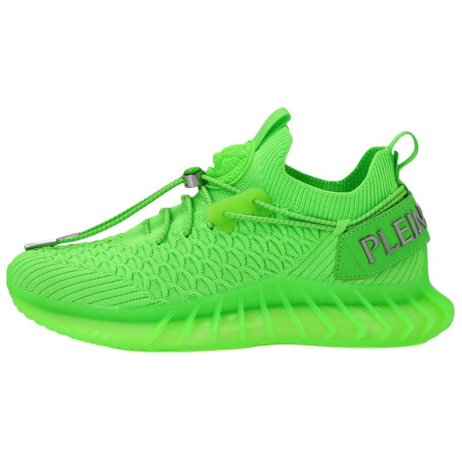 PLEIN SPORT Low top Casual Shoes Unisex Green Fluorescent
