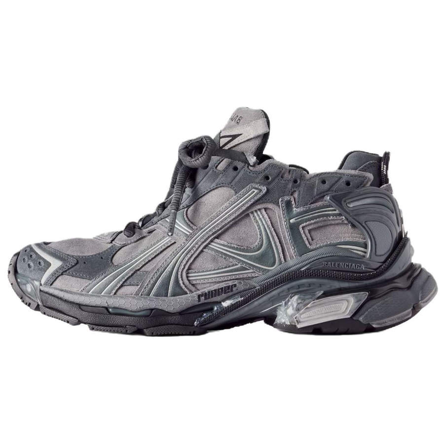 Balenciaga Runner Mid top Chunky Sneakers Men's Gray