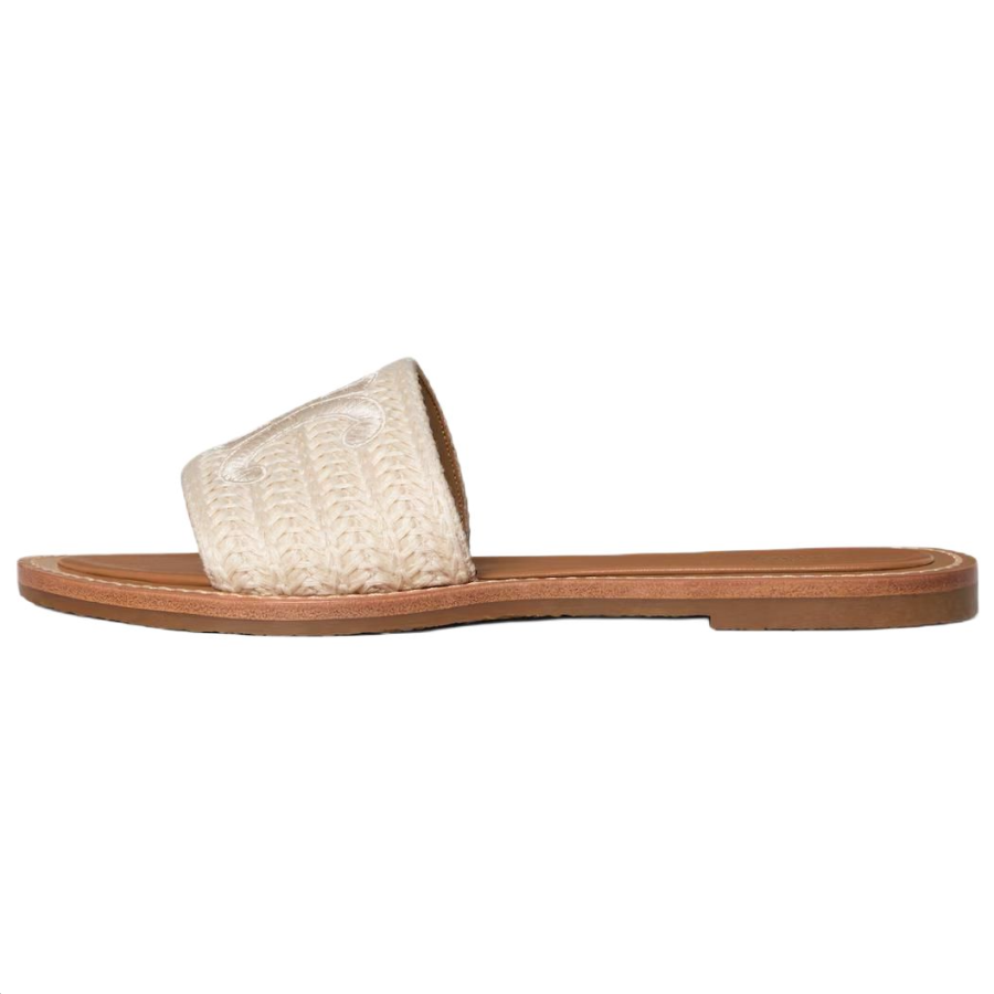 CELINE CELINE Slide Slippers Women's Beige