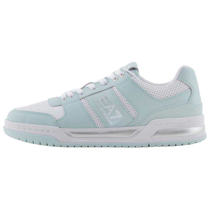 EMPORIO ARMANI EA7 Polyester Low top Skateboard Shoes Men's Light Blue