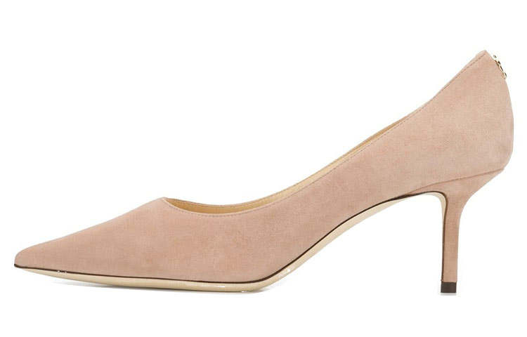 Jimmy Choo LOVE Pumps Slim Heel High Heels 6.5cm Women's Nude