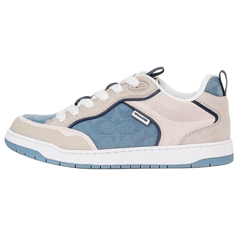 COACH C023 Sneaker Low top Skateboard Shoes Women's Gray Blue