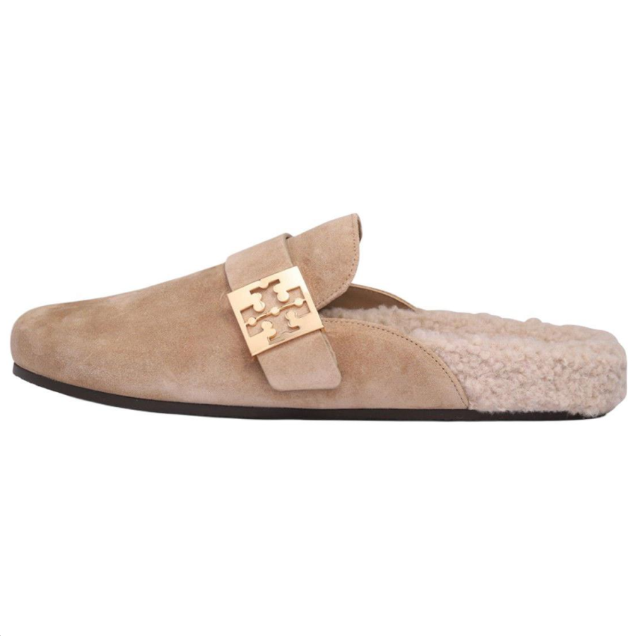 TORY BURCH Closed Toe Slippers Women's Khaki