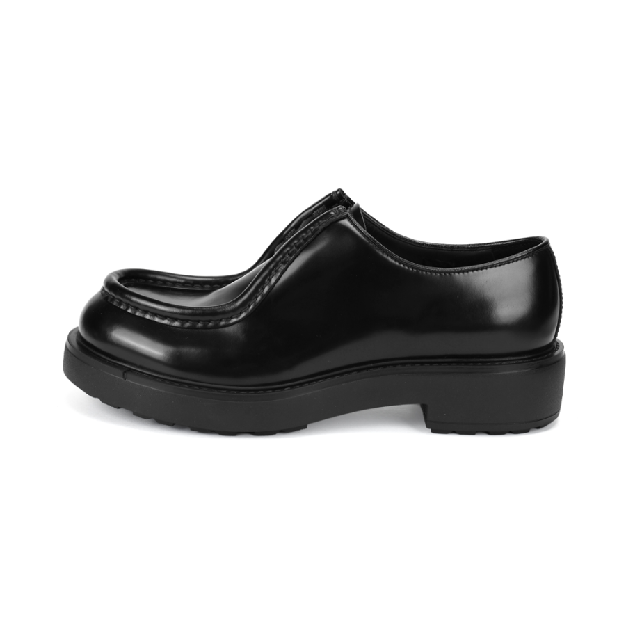 PRADA PRADA Brushed-leather Loafers