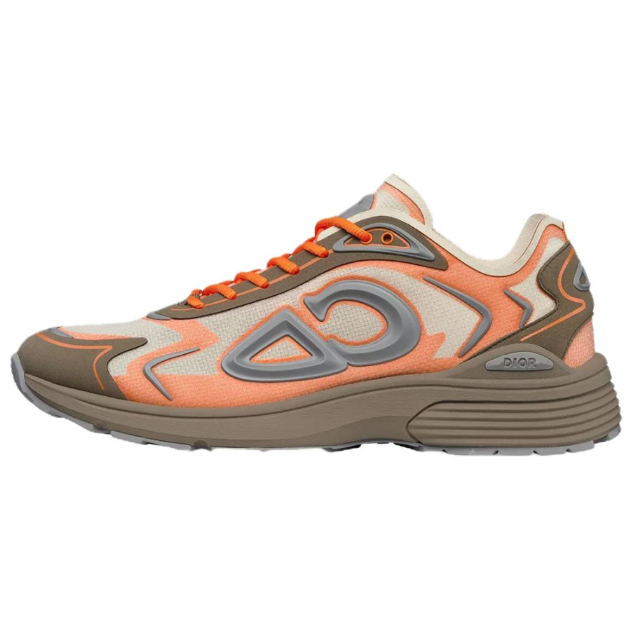 DIOR DIOR B30 Countdown Tech Low top Casual Shoes Men's Orange Brown