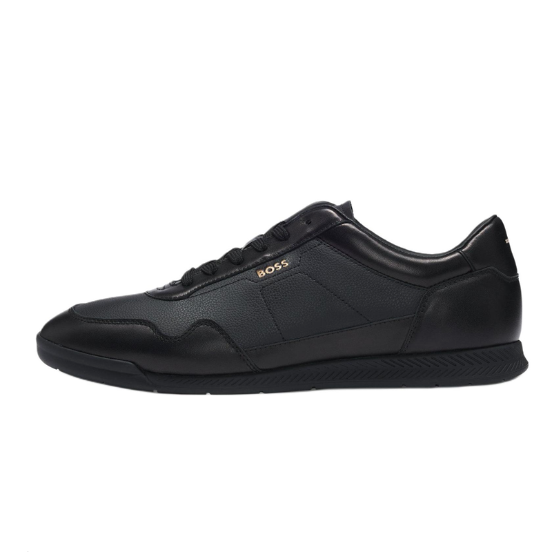 HUGO BOSS Cow Leather Low top Casual Shoes Men's Black