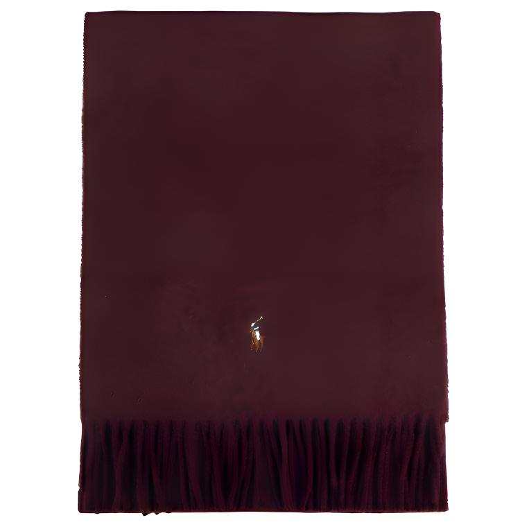 Polo Ralph Lauren Knit Scarves Unisex Spring Burgundy