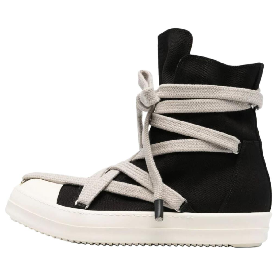Rick Owens DRKSHDW Hexa High Black Pearl Milk Fat Lace