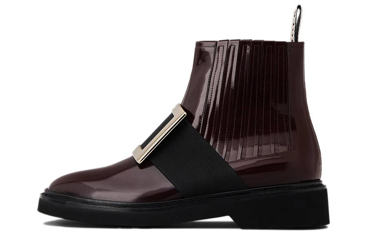 Roger Vivier Viv' Rangers Ankle Boots Women's Burgundy