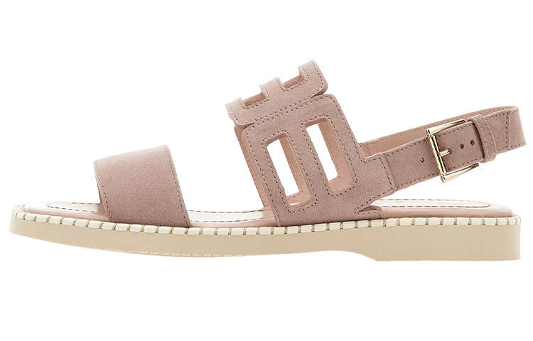 HOGAN H638 Suede One Strap Sandals Women's Light Pink