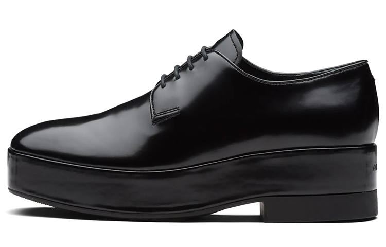 PRADA PRADA Leather Men's Casual Shoes Men's Black