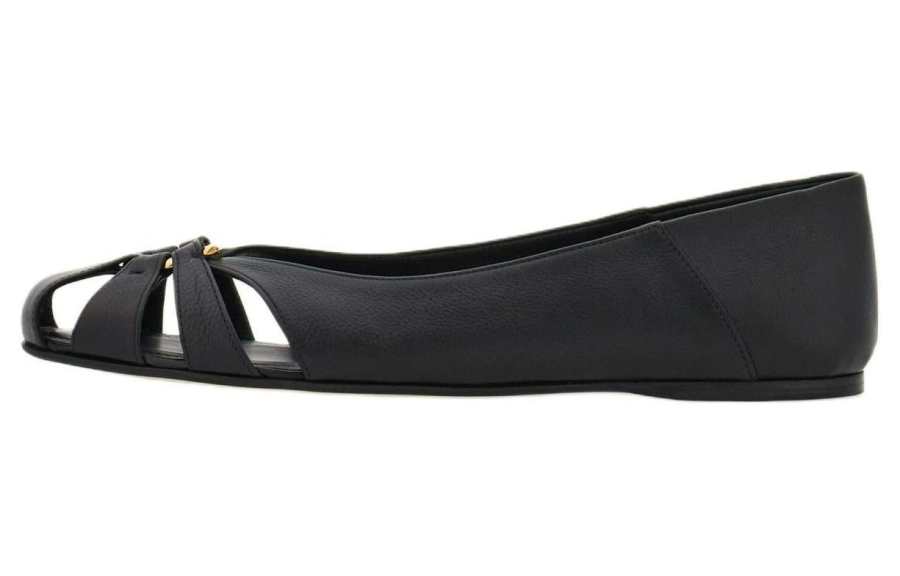 FERRAGAMO Gancini Ornament Flat Ballerina Shoes