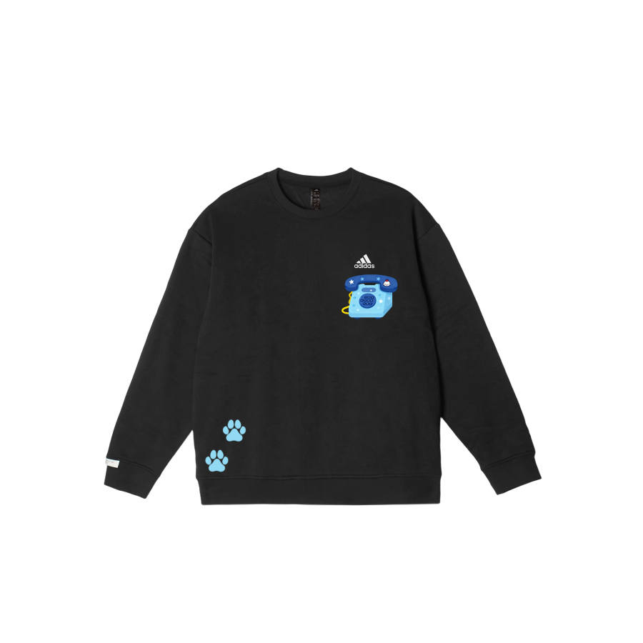 Adidas Adidas LABEL Sweatshirts Unisex Black Crew Neck Moderate
