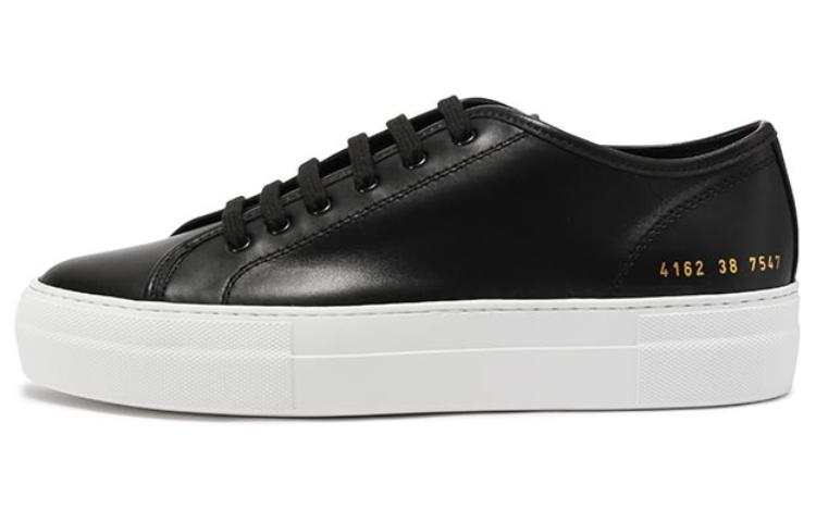 COMMON PROJECTS COMMON PROJECTS Leather Comfortable Round Toe Low top Skateboard Shoes Women's Black