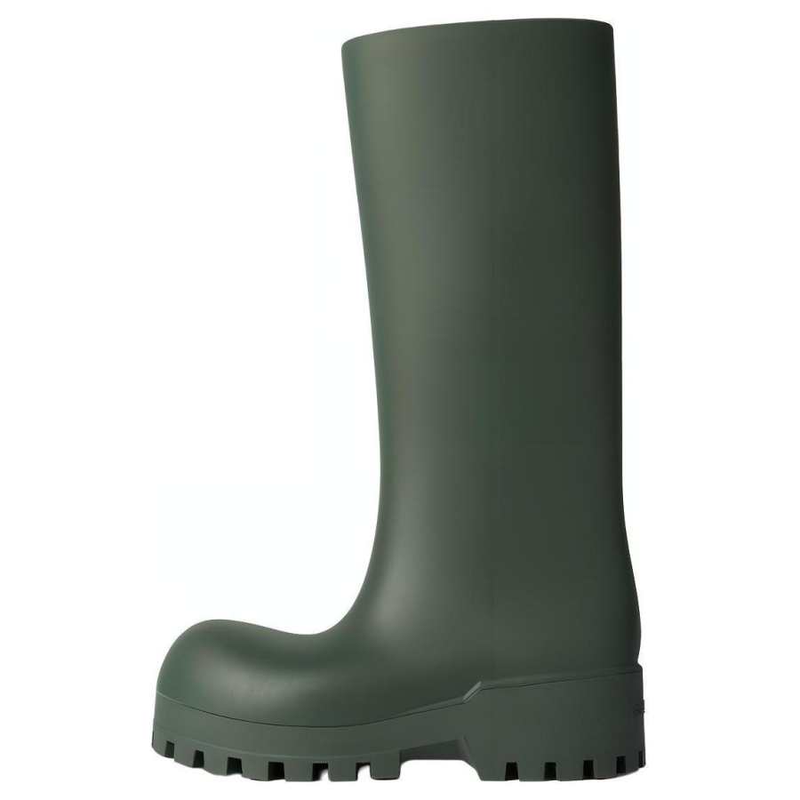 Balenciaga Bulldozer Rain Boots Women's Dark Green