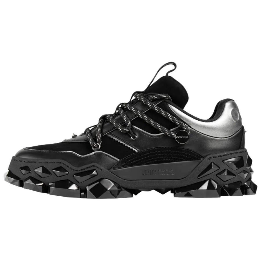 Jimmy Choo DIAMOND X II/F Leather Cushioning Breathable Cushioning Breathable Low top Casual Shoes Women's Black
