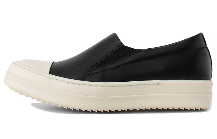 RICK OWENS RICK OWENS/RO Fogachine Cow Leather Low top Stylish Skateboarding Shoes Women's Black