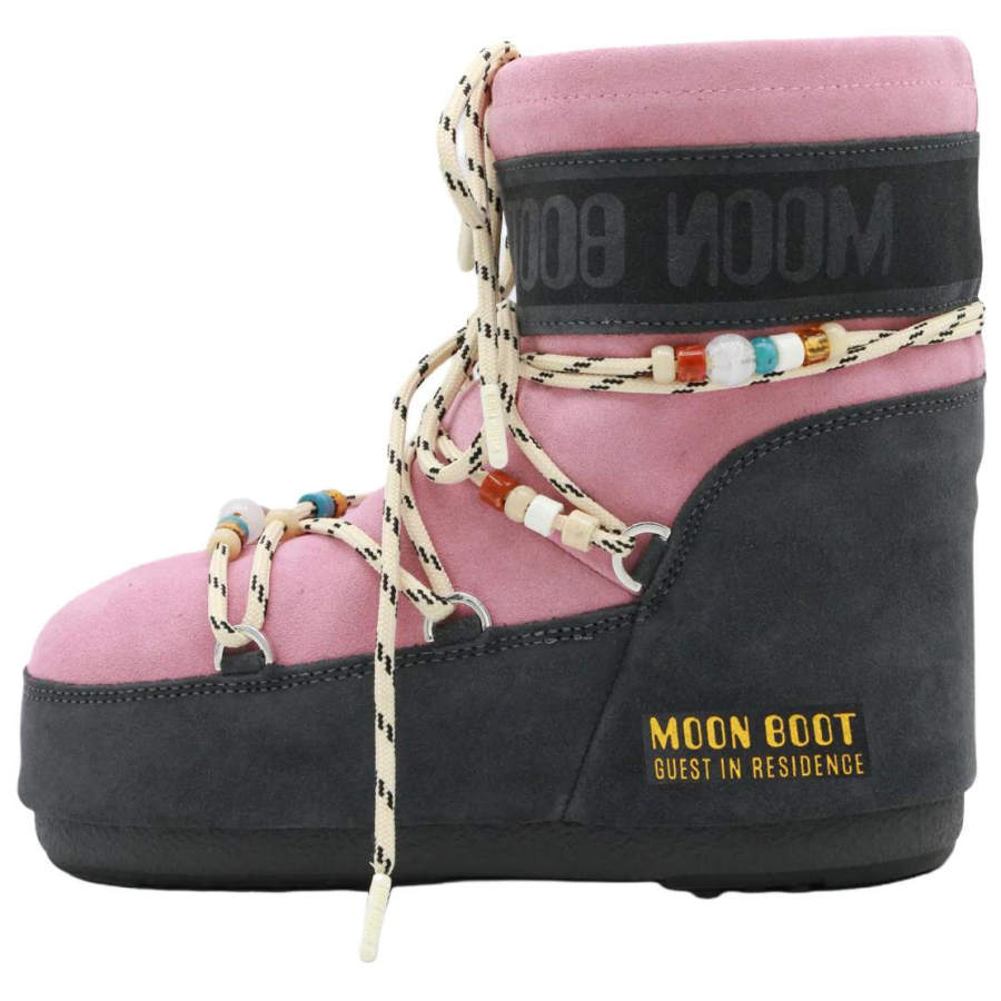 Moon Boot x GUEST IN RESIDENCE Gir Short Snow Boots Unisex Gray Pink
