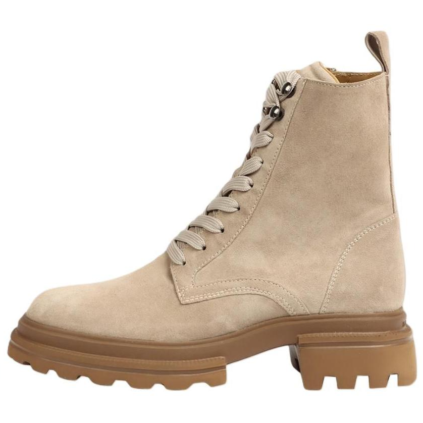 HOGAN 10 Storey Leather Ankle Boots 5.5cm Women's Brown