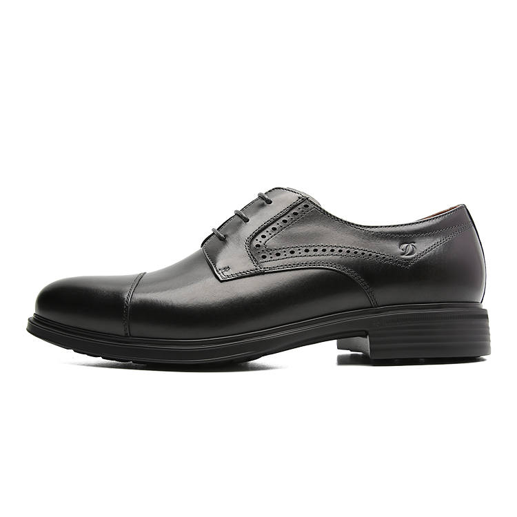 S.T.Dupont S. T.DUPONT Top Grain Cow Leather Dress Shoes Men's Black/Coffee