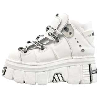 Vetements NEW ROCK x Vetements Leather Lace Up Low top Casual Shoes Unisex White