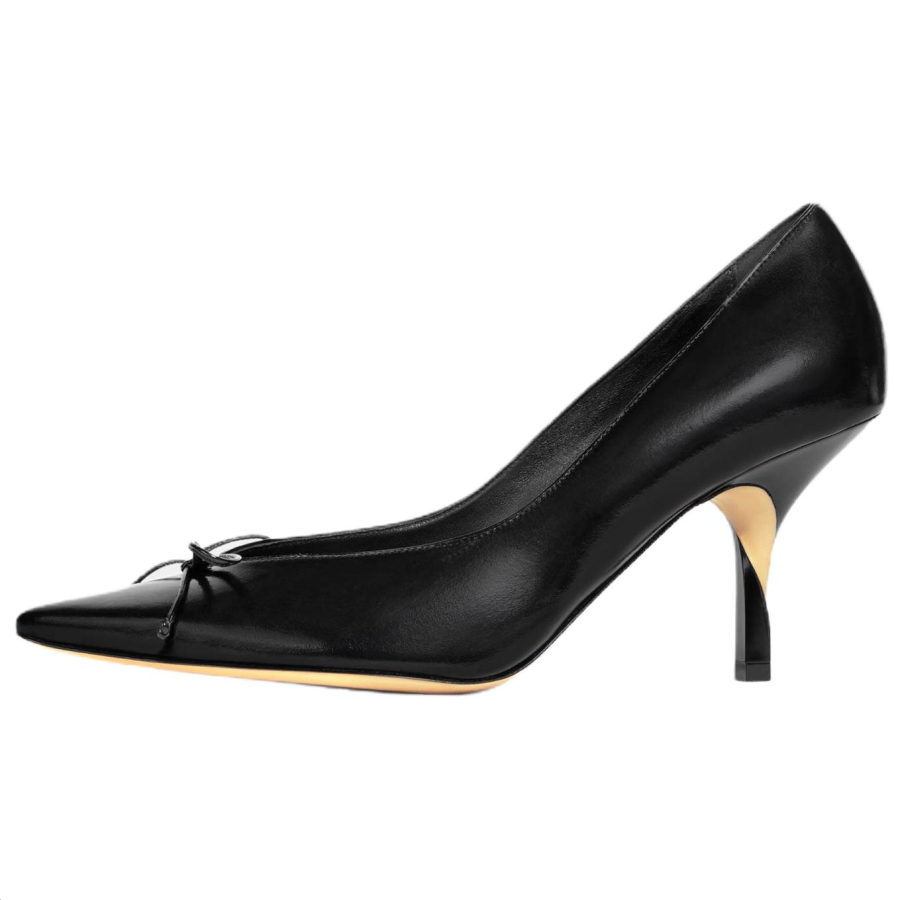 Jacquemus Tourni Cow Leather, Leather Slim Heel High Heels 8cm Women's Black