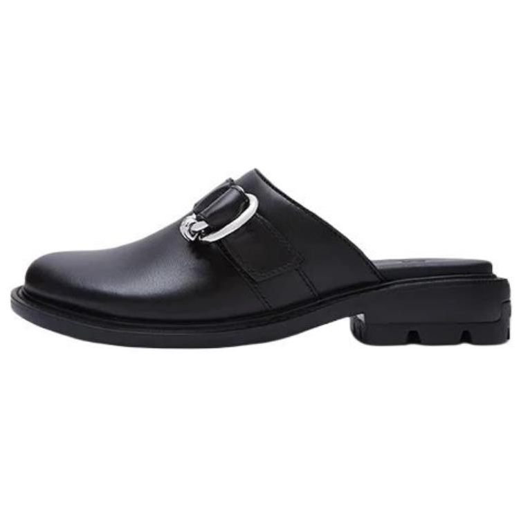 Both Both ReRe Closed Toe Slippers Unisex Black