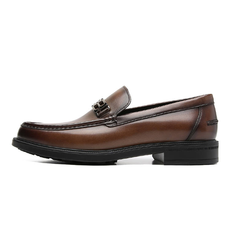 S.T.Dupont S. T.DUPONT Top Grain Cow Leather Loafers Men's Brown