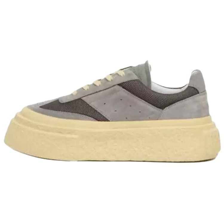 MM6 Maison Margiela Cow Split Leather Low top Skateboard Shoes Women's Gray
