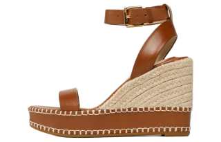 LAUREN RALPH LAUREN Leather One Strap Sandals 9.5cm Women's Brown