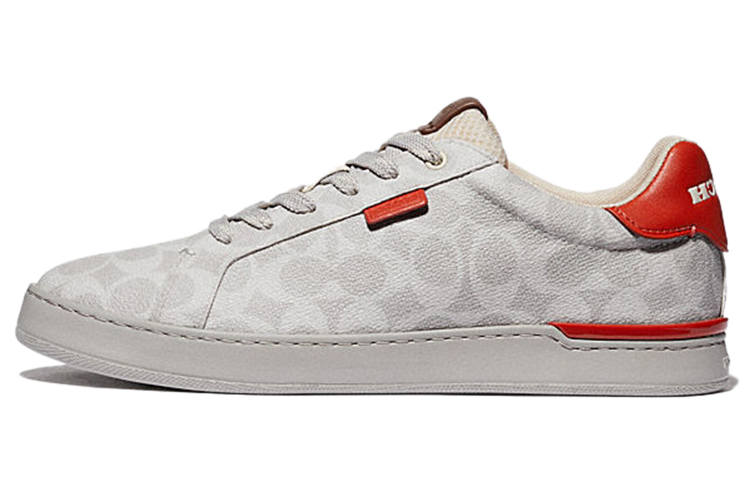 COACH CitySole Lowline Low top Stylish Skateboarding Shoes Men's Gray Red