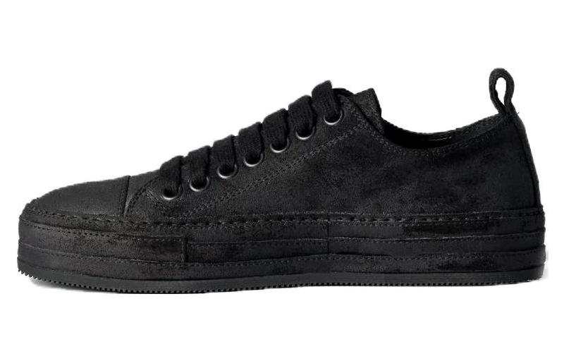 Ann Demeulemeester Calfskin Low top Skateboard Shoes Women's Black