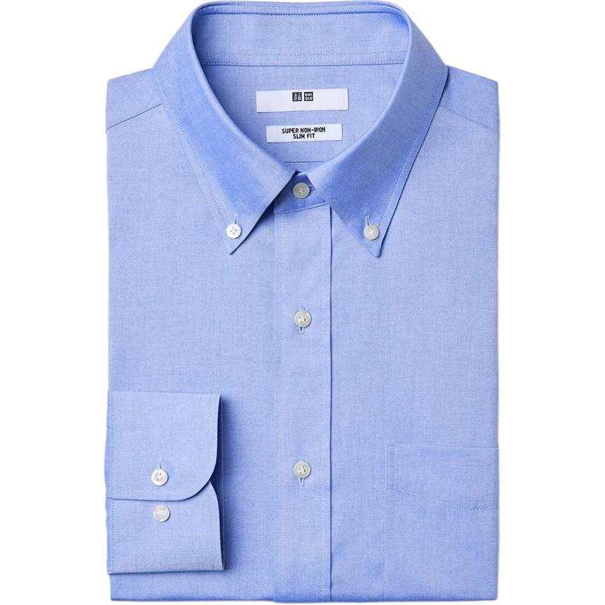 UNIQLO Shirts Men's Lake Blue Moderate