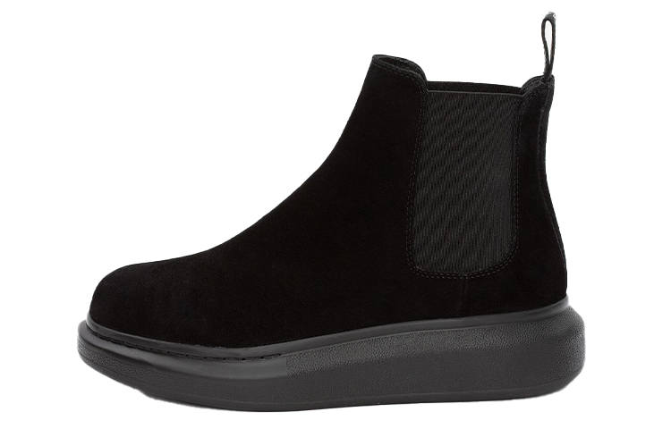 Alexander McQueen Hybrid Chelsea Boot Black Suede Women's