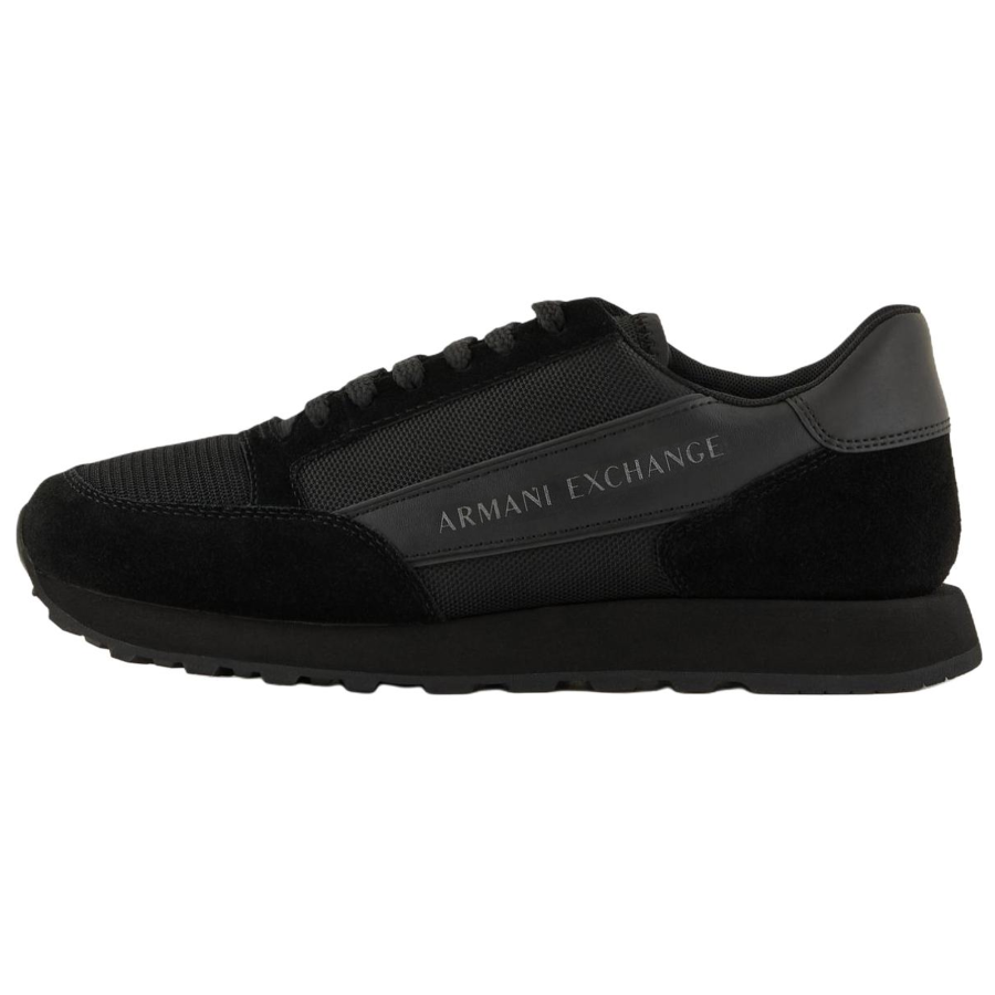 ARMANI EXCHANGE ARMANI EXCHANGEAE Cow Leather Low top Sports Casual Shoes Men's Black