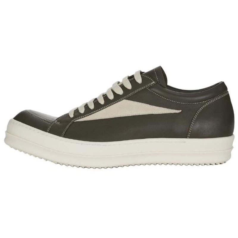 RICK OWENS RICK OWENS/RO CONCORDIANS Concordianas Cow Leather Low top Skateboard Shoes Men's Dark Green
