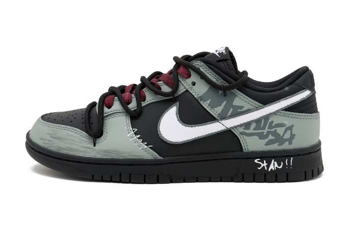 Nike Nike Dunk Night Walker SAML Low top Skateboard Shoes Men's Gray Green