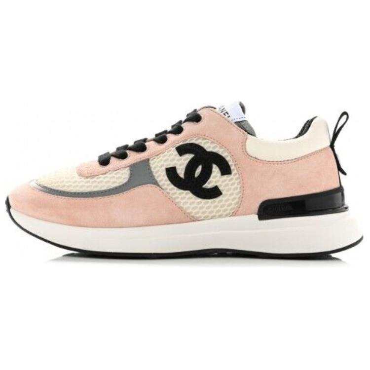 CHANEL 22P Collection Low top Sports Casual Shoes Women's Pink Black White
