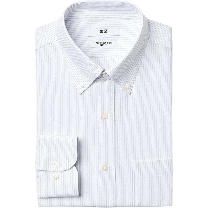 UNIQLO Shirts Men's White Lapel Moderate