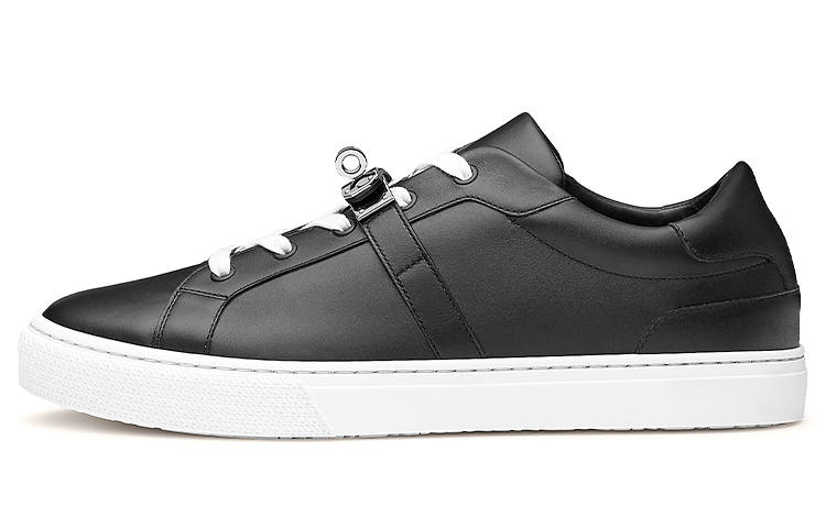 HERMES Day Collection Low top Stylish Skateboarding Shoes Men's Black