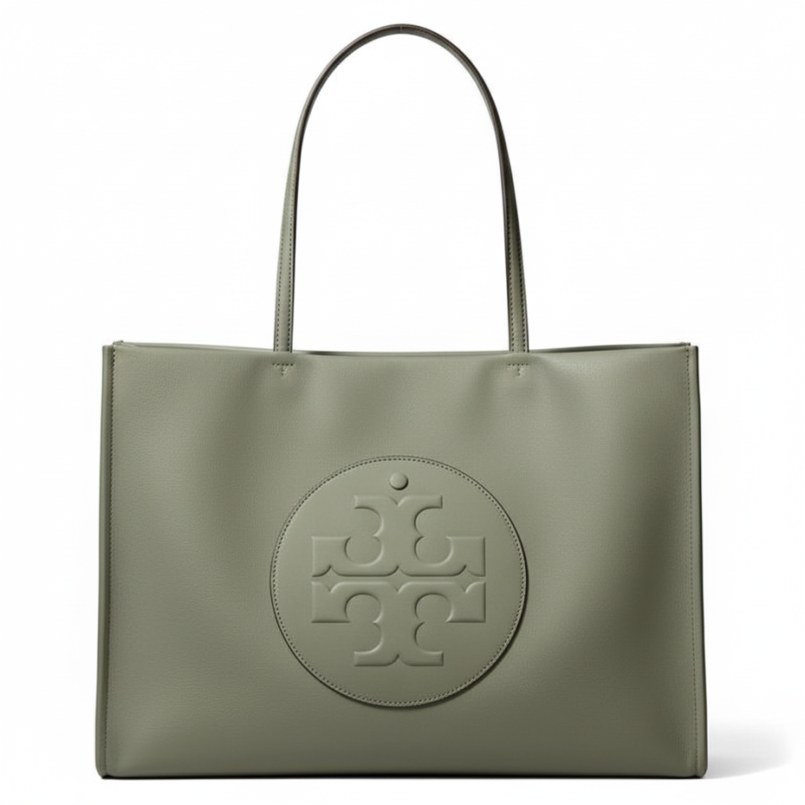 TORY BURCH Ella Recycled Nylon Tote Bag, Shopping Bag, Shoulder Bag Women's Green